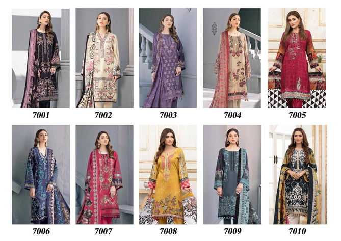 Iris 7 Printed Pure Cotton top With Mal Mal Dupatta Karachi Dress Material Collection
